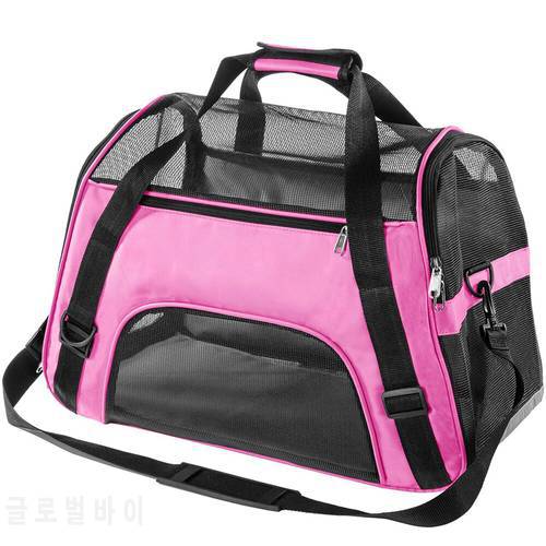 Foldable Portable Pet Cat Dog Carrier Bags Dog Transport Bag Pet Backpack Outgoing Travel Breathable Pets Handbag For Small Dogs