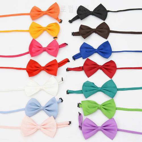 Pet Collors Dog Cat Necklace Adjustable Strap Fashion Butterfly Party Wedding Bow Tie Candy Solid Color Bowknot Pet Accessories