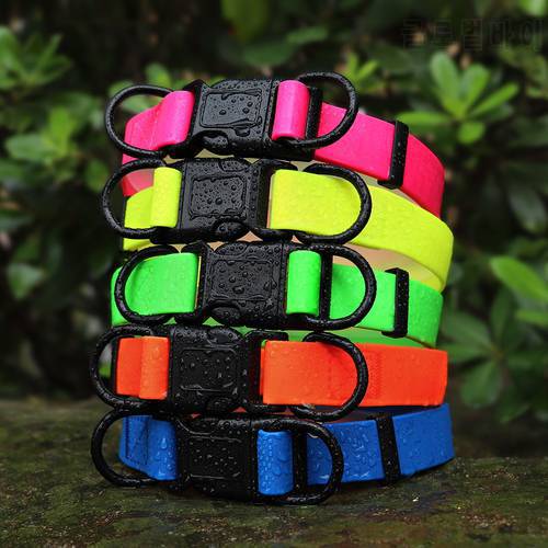 PVC Pet Dog Collar Waterproof Dog Cat Collar Anti Dirty Easy to Clean Collars For Small Medium Large Dogs Pet Accessories