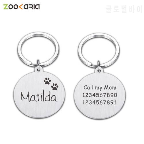 Personalized Dogs Plat Custom Dog Tag Free Engraving Cat Accessories Pet Call Reminder Pendant Chihuahua Necklace Badge Puppy