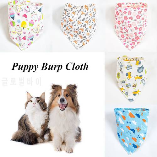 Dog scarf Bandana Cotton Plaid Washable Cute Bear Sun Leaf Pattern Dog Scarf Bow Tie Cat Dog Accessories Beauty Products