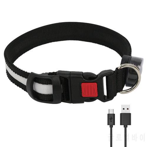 LED Dog Collar 8 light modes Dog Collar USB Charging IPX4 Collar For Dogs Puppies Anti-Lost lead Pet Products Dog Accessories