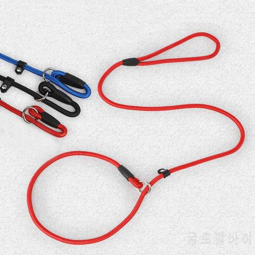 Pet Puppy Dog Leash Slip Rope Lead Leash Nylon Slip Chains Collar No Pull Training Lead Leashes for Small Dogs Black Red Blue