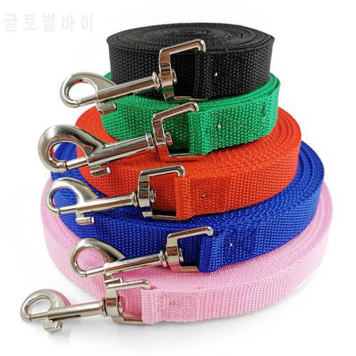 Long Tow Rope Nylon Dog Leashes 6 Colors 1.5M 1.8M 3M 4.5M 6M 10M Pet Walking Training Leash Cats Dogs Harness Collar Lead Strap