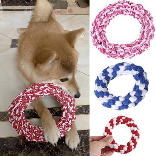 Strong Big Dog Round Rope Toy Random Color Diameter 11/15/19CM Pet Dog Chew Toys for Medium Large Dogs Shiba Inu Pug Accesorios
