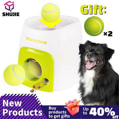 2022 Interactive Cat Food Dispenser Pet Tennis Ball Dog Things For Dogs Reward Machine Slow Toys Among Feeder Toy Interactive