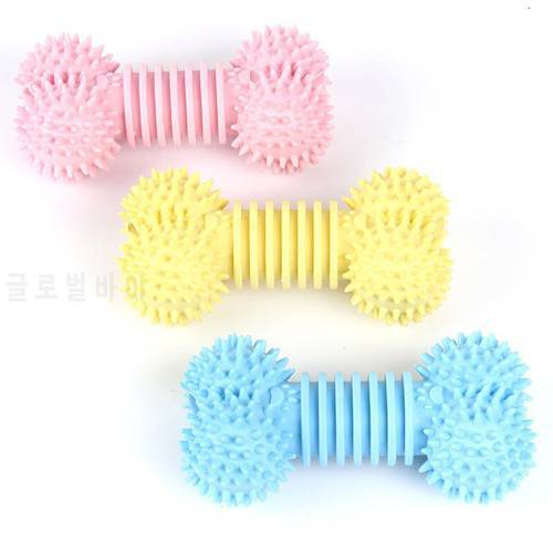 Dog Toys Molar Colorful Pet Chewing Rubber Bone Cats Bite Dog Toy Teeth Cleaning Chew Training Toys Pet Supplies Puppy Dogs Cats