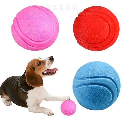 3Colors 5/6/7Cm Pet Dog Training Toy Ball Indestructible Solid Rubber Ball Chew Play Bite Toy With Carrier Rope Bite Rubber Ball