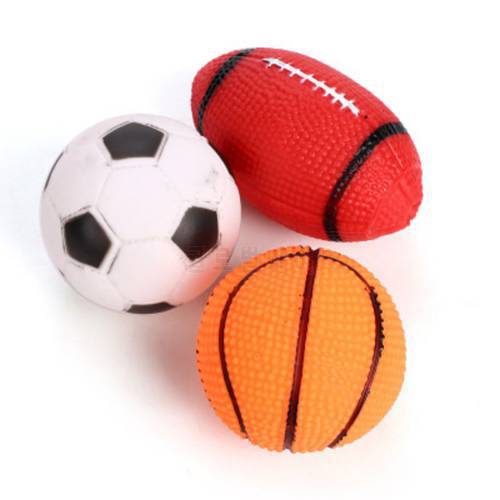 Dog Rubber Ball Toys For Dogs Resistance Bite Dog Chew Toys French Bulldog Toy Pet Training Products Basketball Football Rugby