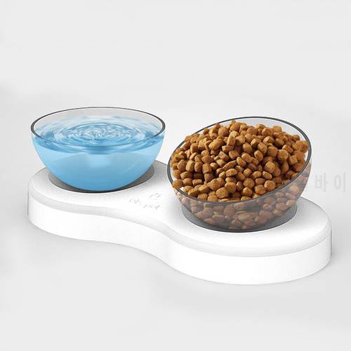 Double Elevated Cat Bowl Dog Food Water Bowls Non-slip with Raised Stand Pet Feeder and Waterer Cat Feeding & Watering Supplies