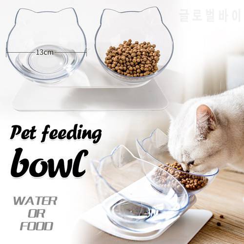 Cat Double Bowl Cat Bowl Dog Bowl Non-slip Food Bowl With Raised Stand Cat Feeding & Watering Supplies Dog Feeder Pet Supplies