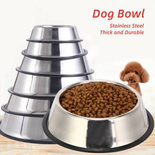6 Size Dog Bowls Stainless Steel Double Pet Bowl for Dog Cats Food Water Feeder Large Dog Dishes Puppy Cat Bowl Pets Accessories