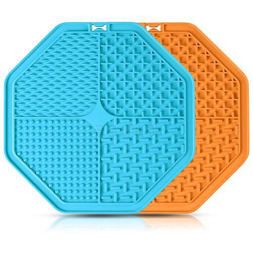 4 in 1 Silicone Dog Lick Mat for Dogs Pet Slow Food Plate Dog Bathing Distraction Silicone Dog Sucker Food Training Pet Feeder
