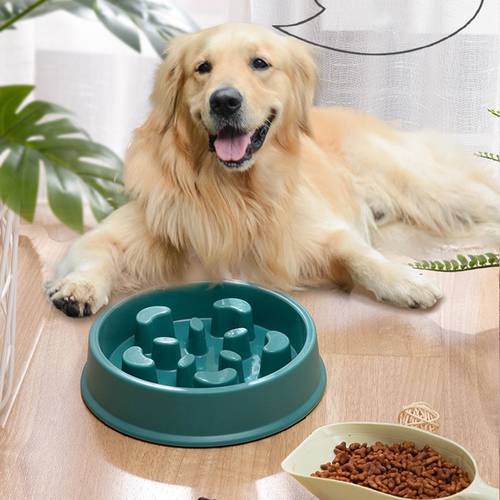 Pet Dog Slow Feeder Bowl Puppy Non Slip Puzzle Bowl Anti-Gulping Pet Slower Food Feeding Dishes Dog Bowl for Medium Small Dogs