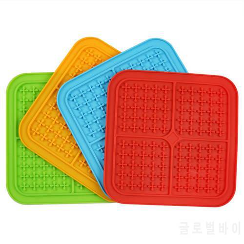 Silicone Pet Lick Mat Anti-choking Slow-feeding Lick Pads For Dog Sucker Food Bathing Training Grooming Claw Care Feeder