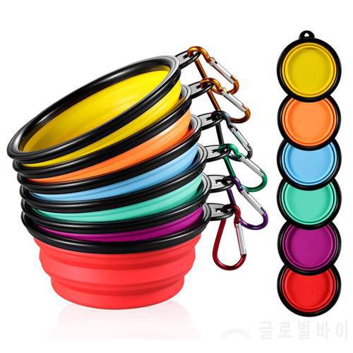 350ML Dog Bowl Portable Folding Pet Bowl Collapsible Silicone Water Bowl for Dog Outdoor Travel Puppy Food Container Feeder Dish