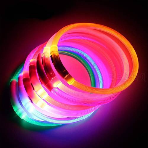 Led Usb Dog Collar Pet Dog Collar Night Dog Collars Glowing Luminous Rechargeable Led Night Safety Colier Lumineux Pour Chien