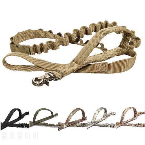 Military Tactical Elastic Dog Leash With Handle Quick Release Dog Pet Leash Rope Dog Running Training Leash Dog Accessories