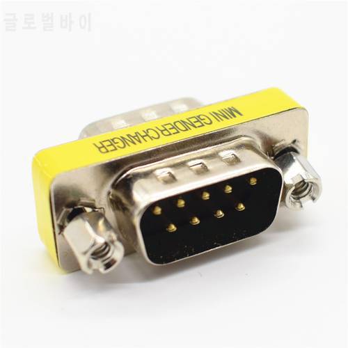 DB9 9Pin Male To Male Mini Gender Changer Adapter RS232 Serial Connector Female To Female Female To Male D-Sub Connectors