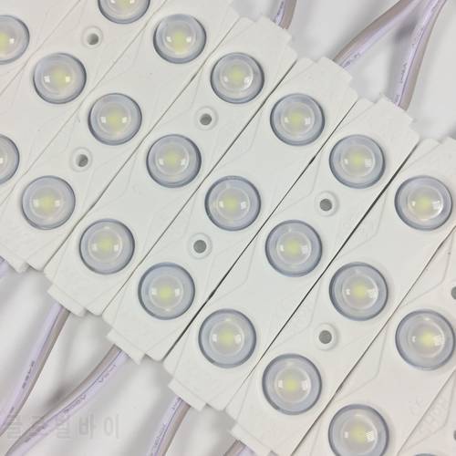 20pcs/lot NEW 2835 3LED injection led module 12V with lens Waterproof IP67 1.5w LED Modules Lighting for Signage advertisement