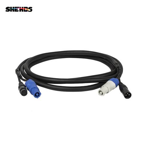 3 Meters/ 2 Meters Length Combination Powercon Plug DMX Cable Power Line Lighting Accessories For Stage Wedding DJ Disco SHEHDS