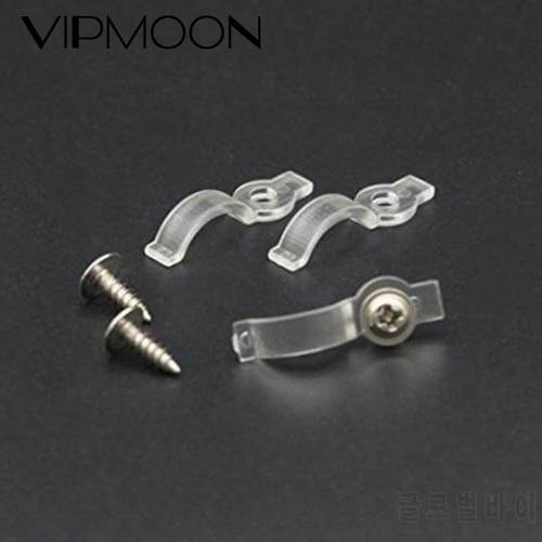 50Pcs/bag Mounting Brackets 8mm 10mm Fixing Clip Connector for 3528 5050 5630 IP67 IP68 LED Tube Tape Strip with 50pcs Screw