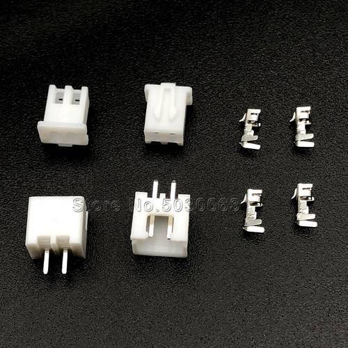 200pcs=50sets XH2.54 2p 2A 2.54mm spacing Terminal Kit / Housing / Pin Header JST Connector Wire Connectors Adaptor XH TJC3