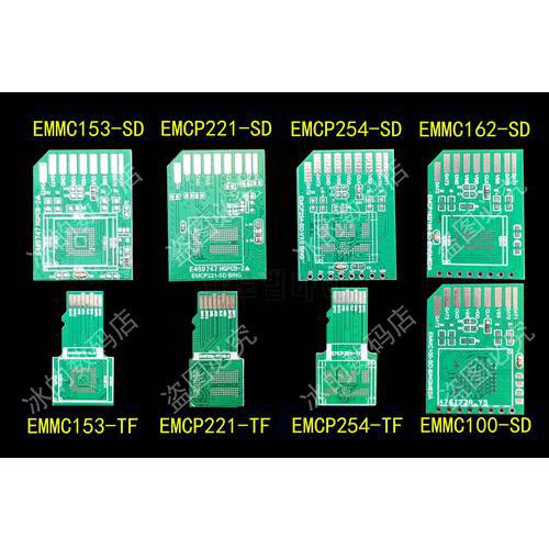 EMMC Adapter Board EMMC153 EMCP221 EMCP254 to SD TF Font Library Adapter Board