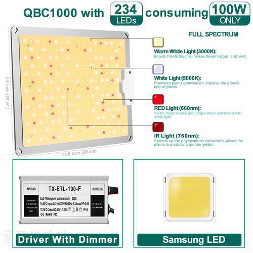 Full spectrum LED Grow Lights 1000W Samsung Quantum Grow Light Board For Indoor Plants and Grow Box