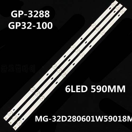 led backlight for 32inch tv GP-3288 strip MG-32D280601W59018M36A 6LED 590mm