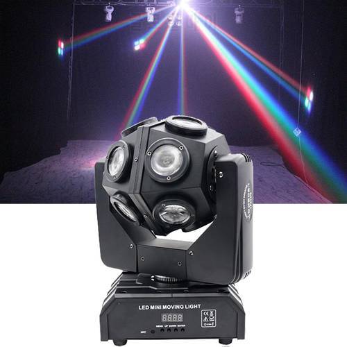12*10W Powerful 12pcs 10W RGBW 4 IN 1 Unlimited Rotate Dj Led Moving Head Light Good Effect Use For Disco Party Bar NightClub