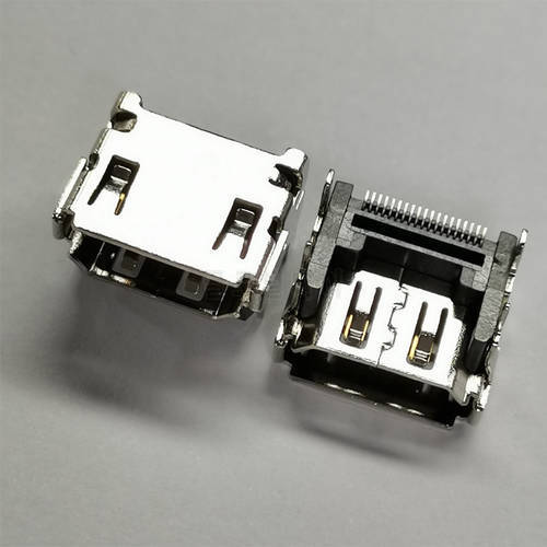 20PCS/Lot SMT 19P HDMI Female Socket/Jack Connector 19PIN Horizontal-Type Four-Feet Board For TV HD-Interface
