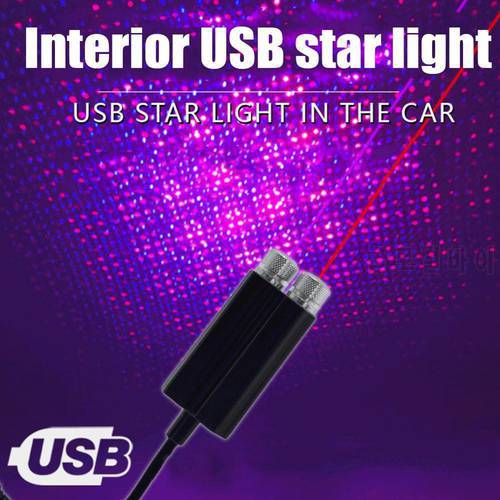 USB Stage Light Car Roof Star Lights Interior Starry Atmosphere Ambient Disco Laser Projector Home Galaxy Decor Decoration Lamp