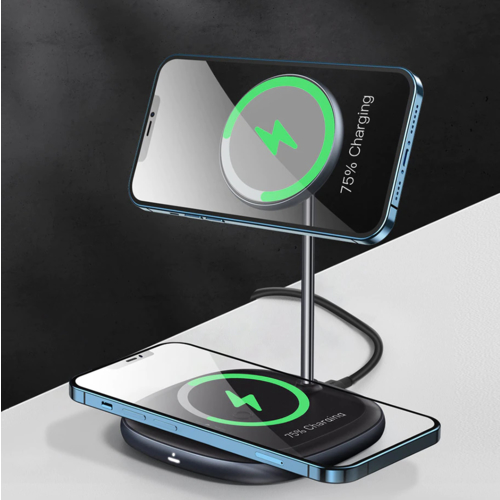 Baseus Magnetic Wireless Charger For iPhone 12 Pro Max Desktop Phone Stand Wireless Charger For Airpods Xiaomi Samsung