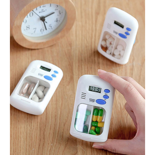 Travel Pill Case Medicine Box Mini Portable Reminder Drug Box Pill Box WithTimer Weekly Pillbox Medication Organizer Alarm Cases