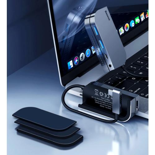 Baseus USB C HUB For iPad Pro 12.9 11 2020 2018 Type C HUB to 4K HD USB 3.0 PD Port 3.5mm Jack USB-C USB HUB Adapter For MacBook