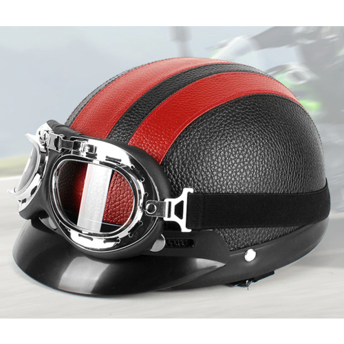 Motorcycle helmet + goggles scooter bicycle travel retro helmet Half face helmet Ride safely for Harley-Davidson For Yamaha KTM