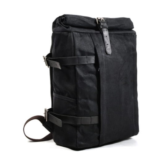 Men&39s Motorcycle Waterproof waxed cotton canvas Backpack adventures and daily urban Pack