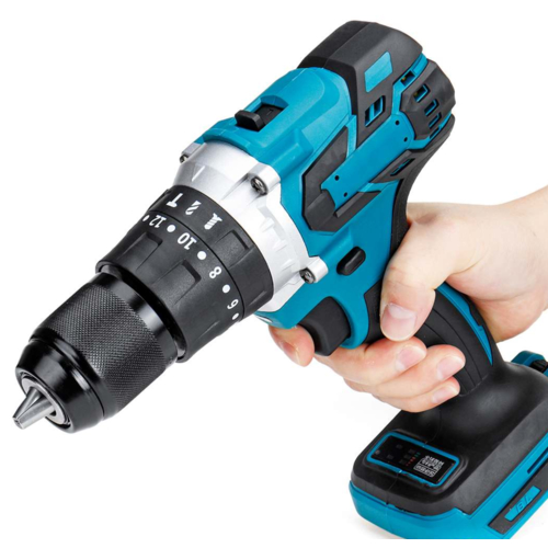 350N.m 3 in 1 Brushless Electric Hammer Drill Electric Screwdriver 13mm 20+3 Torque Cordless Impact Drill for Makita Battery 18V