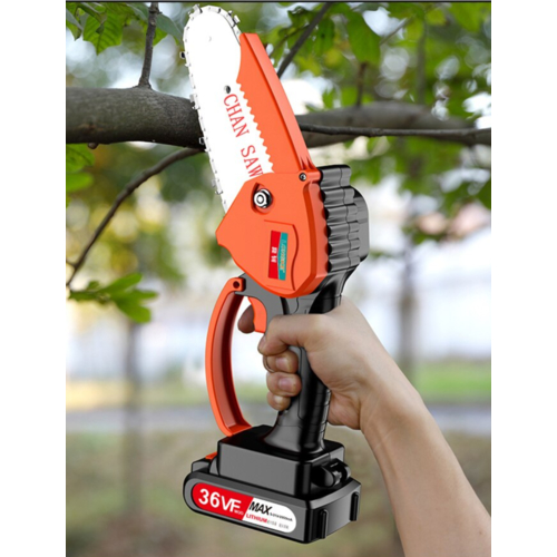 Mini Rechargeable Lithium Chain Saw Household Handheld Logging Saw Outdoor Electric Hand Saw