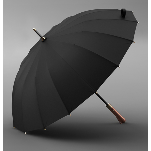 OLYCAT Luxury Mental Wooden Handle Umbrella 112cm Large Long Men Black Umbrellas 16 Ribs Windproof Rain Umbrella Paraguas Gifts