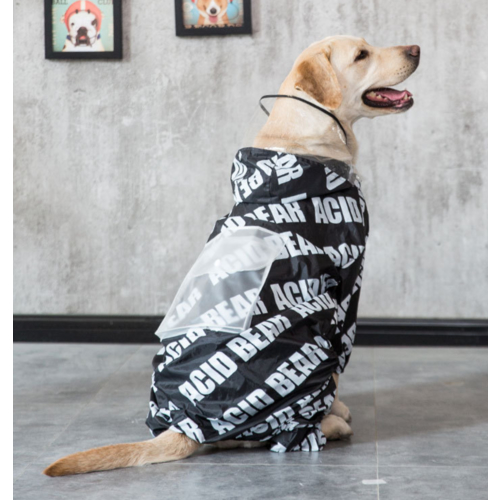 Pet Large Dog Raincoat Outdoor Waterproof Clothes Hooded Jumpsuit Cloak with Pouch For Big Dogs Overalls Rain Coat Labrador