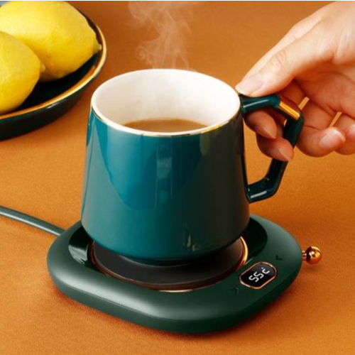 220V Cup Wamer Coffee Mug Heater Heating Coaster Smart Thermostatic Heating Pad Hot Plate Hot Milk Coffee Cup Warmer Auto-off